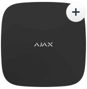Ajax Hub2 plus - svart är en centralenhet för hem och företagslarm