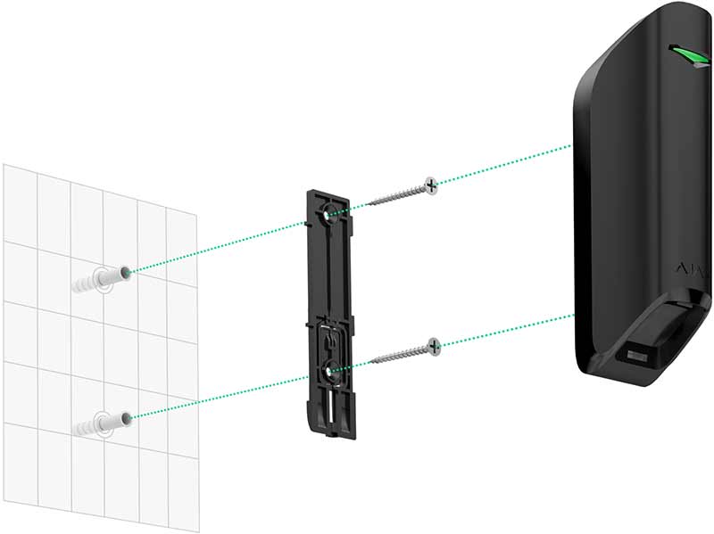 Ajax MotionProtect Curtain ridådetektor i snygg design- Ajax ett professionellt larm