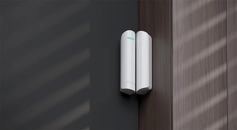 Skalskydd i larm och för nattkopplingsläge kräver dörrbrytare och magnetkontakt - Ajax DoorProtect