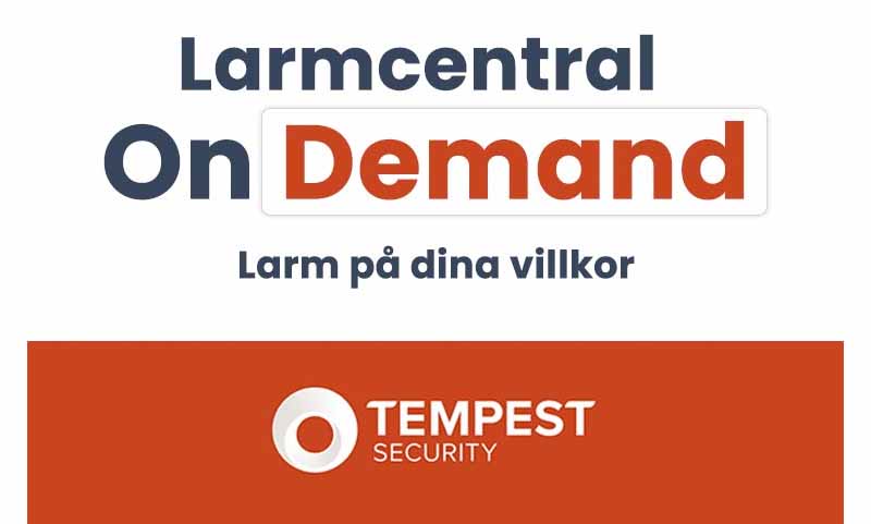 Larmcentral on demand - framtiden larmcentral med billigast prissättning och bästa funktion - bara när du behöver det