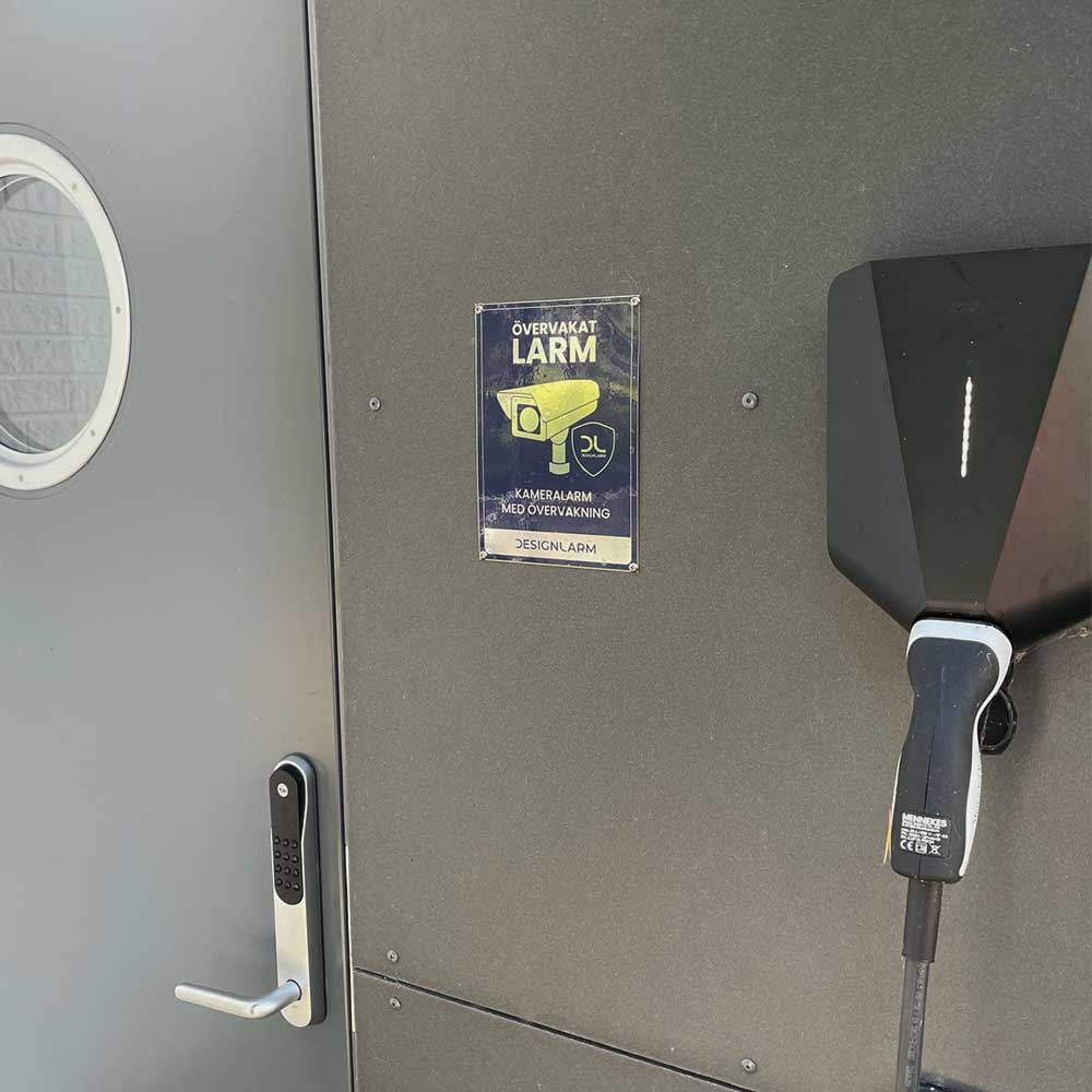 Snygg skylt för larm och övervakningskamera i aluminum - Snygg larmskylt och kameraskylt